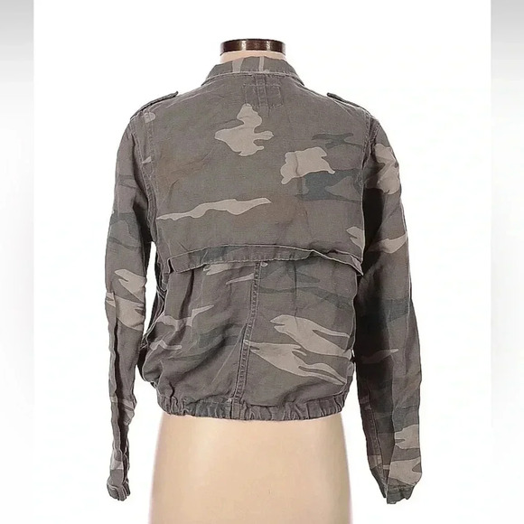 Rails Linen Blend Maverick Sage Camouflage Utility Jacket Women’s Size XS - Picture 4 of 5